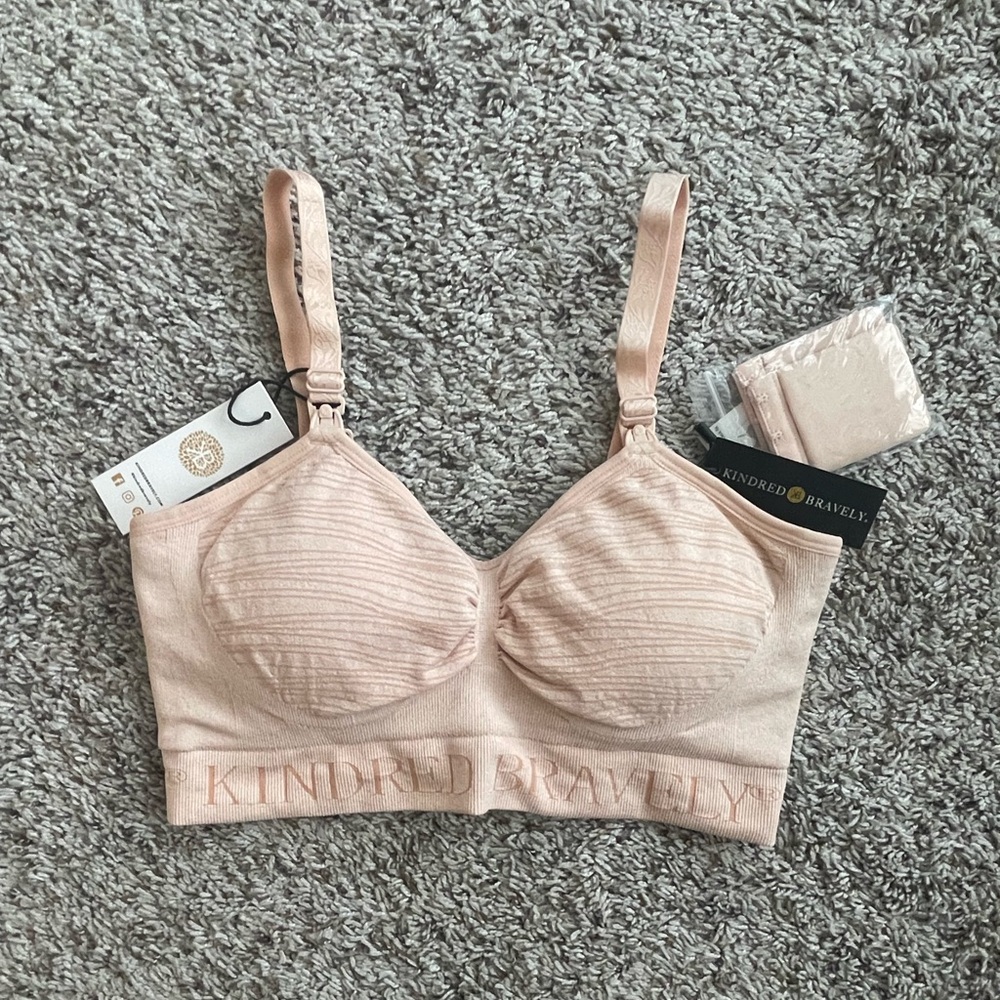 NEW! Kindred Bravely Bra Dual Purpose Pumping Breastfeeding Size Small Pink